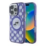 Karl Lagerfeld для iPhone 16 Pro Max чехол PC/TPU Monogram NFT Karl&Choupette Purple (MagSafe)