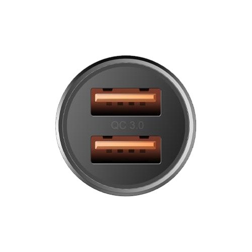 Автомобильное зарядное EnergEA Alu Drive 2, 2-USB QC 3.0, Aluminum Gunmetal