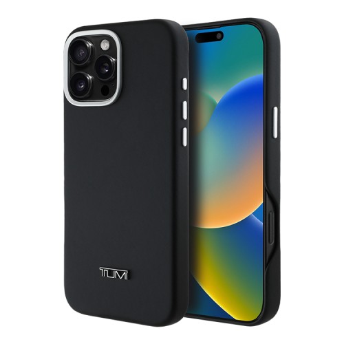 TUMI для iPhone 16 Pro чехол Genuine Full Wrap Smooth Leather Hard Full Black (MagSafe)