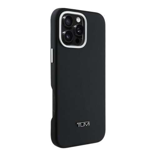 TUMI для iPhone 16 Pro чехол Genuine Full Wrap Smooth Leather Hard Full Black (MagSafe)