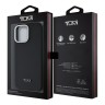 TUMI для iPhone 16 Pro чехол Genuine Full Wrap Smooth Leather Hard Full Black (MagSafe)