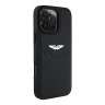Aston Martin для iPhone 16 Pro чехол Leather Victory Design Hard Black