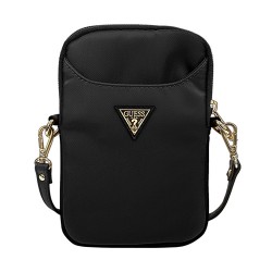 Сумка Guess Nylon phone bag with Triangle metal logo для смартфонов, черная
