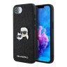 Karl Lagerfeld для iPhone 16e чехол Fixed glitters NFT Karl & Choupette metal Heads Hard Black