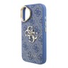 Guess для iPhone 16 чехол PU 4G Big metal logo and Camera Stand Hard Blue