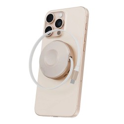 Energea Беспроводное СЗУ MagDuo Arc 2in1 iPhone +Apple Watch charger +retractable USB-C cable Gold
