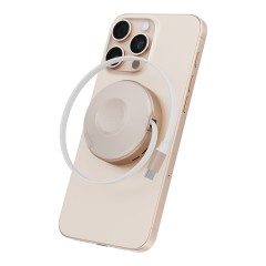 Energea Беспроводное СЗУ MagDuo Arc 2in1 iPhone +Apple Watch charger +retractable USB-C cable Gold