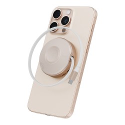 Energea Беспроводное СЗУ MagDuo Arc 2in1 iPhone +Apple Watch charger +retractable USB-C cable Gold