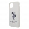 Чехол U.S. Polo Assn. Liquid Silicone Big horse Hard для iPhone 11, белый