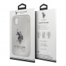 Чехол U.S. Polo Assn. Liquid Silicone Big horse Hard для iPhone 11, белый