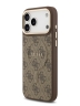 Guess для iPhone 17 Pro чехол PU 4G Classic metal logo Gold camera Hard Brown (MagSafe)