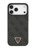 Guess для iPhone 17 Pro Max чехол PU 4G Triangle Diamond metal logo Hard Black (MagSafe)