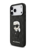 Karl Lagerfeld для iPhone 17 Pro Max чехол PU Saffiano Monogram NFT Karl iKonik черный