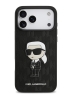 Karl Lagerfeld для iPhone 17 Pro Max чехол PU Saffiano Monogram NFT Karl iKonik черный