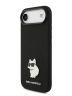 Karl Lagerfeld для iPhone Air чехол Liquid silicone NFT Choupette Metal pin & Camera Hard Black