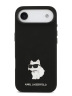 Karl Lagerfeld для iPhone Air чехол Liquid silicone NFT Choupette Metal pin & Camera Hard Black