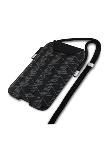 Lacoste для смартфонов чехол Crossbody Phone Sleeve PVC The Blend Black (XL, Pro Max) + Cord