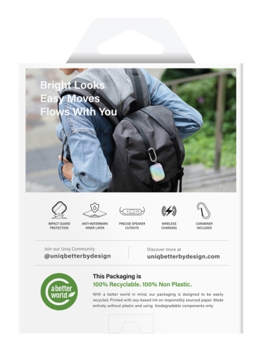 Uniq для Airpods Pro 3 чехол Iridescia (holographic) Pink Prism