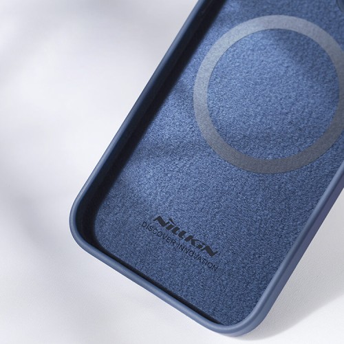 Чехол Nillkin CamShield Silky Magnetic Silicone для iPhone 13 Pro, синий