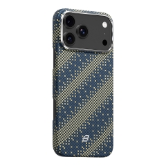 BlueO чехол для iPhone 17 Pro, Tactile Woven Air Aramid fiber (Kevlar) Galaxy Green (MagSafe)