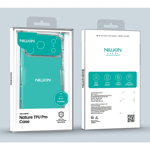 Nillkin для iPhone 17 Pro Max чехол Nature TPU Pro White (прозрачный)