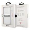 Чехол Guess 4G Stripe Hard Transparent +Silver charm для iPhone 13 Pro Max