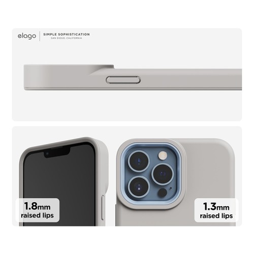 Чехол Elago GLIDE для iPhone 13 Pro, бежевый/голубой