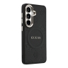 Guess для Galaxy S26 чехол PU Saffiano Peony Metal logo & Camera Hard Black (MagSafe)