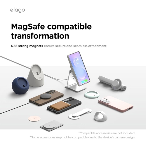 Elago для Galaxy S26 Ultra чехол Magnetic PU Leather Taupe (MagSafe)