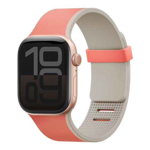 Uniq для Apple Watch 49/46/45/44 mm ремешок Revix IV reversible Magnetic Coral Quartz/Beige