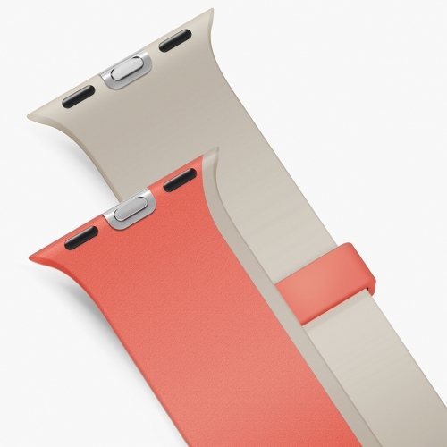 Uniq для Apple Watch 49/46/45/44 mm ремешок Revix IV reversible Magnetic Coral Quartz/Beige