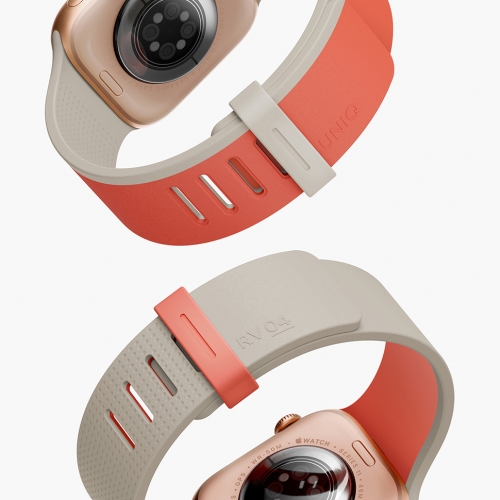 Uniq для Apple Watch 49/46/45/44 mm ремешок Revix IV reversible Magnetic Coral Quartz/Beige