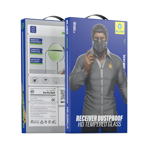 BlueO стекло для iPhone 18 Pro/17 Pro/17/16 Pro, Receiver Dustproof HD Anti-St Black +installerPro