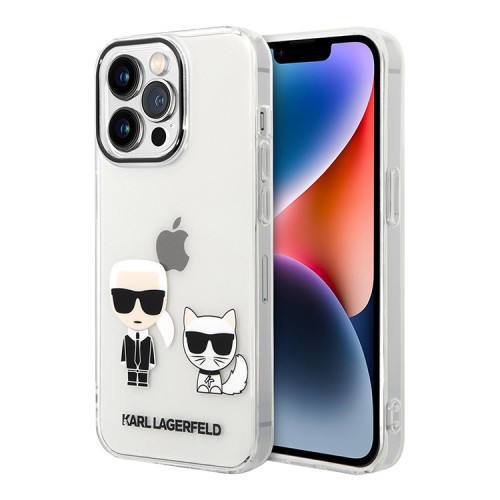 Чехол Lagerfeld Karl & Choupette TPU Hard для iPhone 14 Pro Max, прозрачный