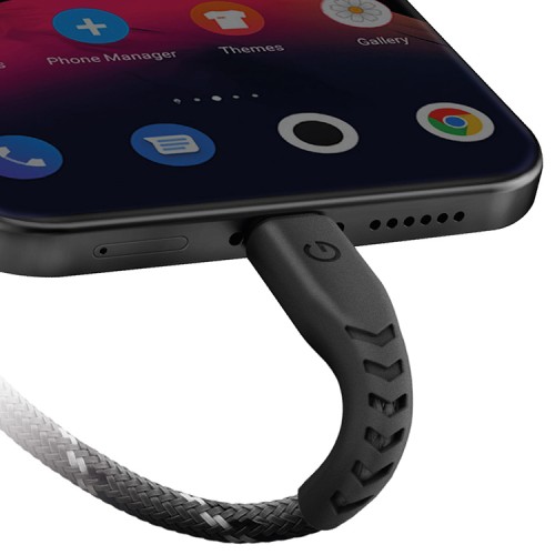 Сетевое зарядное EnergEA Ampcharge PD30+ USB-C PD + USB-A QC3.0 PPS 33W + кабель Nyloflex USB-С (1.5 м)