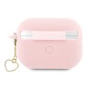 Чехол Guess Silicone Script logo with Heart charm для Airpods Pro 2, розовый