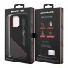 Чехол AMG Liquid Silicone Two tones Red line Hard для iPhone 14 Pro Max, черный