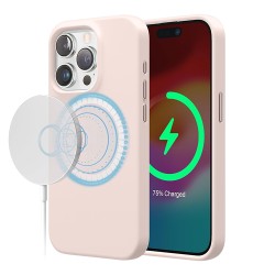 Elago для iPhone 15 Pro Max чехол Soft silicone (Liquid) Lovely Pink (MagSafe)