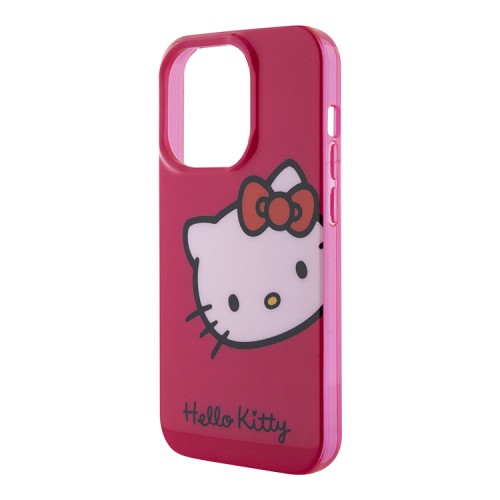 Hello Kitty для iPhone 15 Pro Max чехол PC/TPU Kitty Head Hard Pink