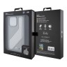BMW для iPhone 15 Pro Max чехол Crossbody PU Carbon stripe Metal logo + Strap Hard Grey
