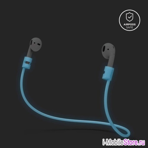 Шнурок-держатель Elago Strap для AirPods All, Nightglow Blue
