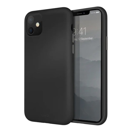 Силиконовый чехол Uniq LINO для iPhone 11, черный