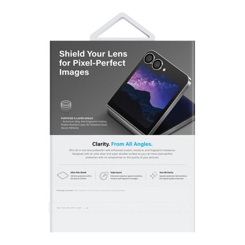 Uniq стекло для Galaxy Z Flip 6 OPTIX Camera Lens protector Aluminium White Shimmer