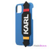 Чехол Karl Lagerfeld PU Leather Strap Karl Logo Hard для iPhone 11 Pro Max, с ремешком, синий