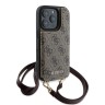 Guess для iPhone 16 Pro Max чехол Crossbody cardslots magnetic 4G Brown