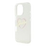 Guess для iPhone 16 Pro чехол PC/TPU Heart Transparent