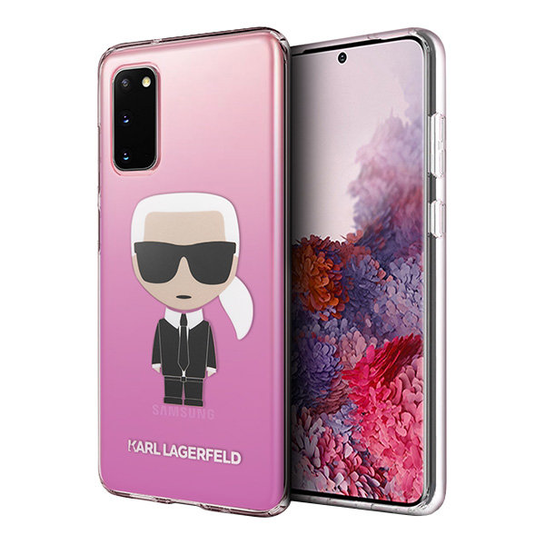 Чехол Karl Lagerfeld Iconic Karl Hard Gradient для Galaxy S20, розовый