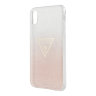 Чехол Guess Triangle logo Hard Glitter для iPhone X/XS, розовый