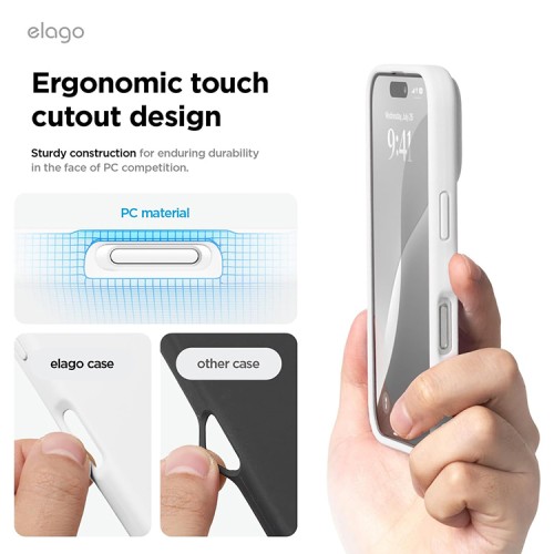 Elago для iPhone 16 чехол Soft silicone (Liquid) White