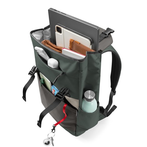 Tomtoc Travel рюкзак Slash-T64 Laptop Backpack 15.6"/18L Grey/Turquoise